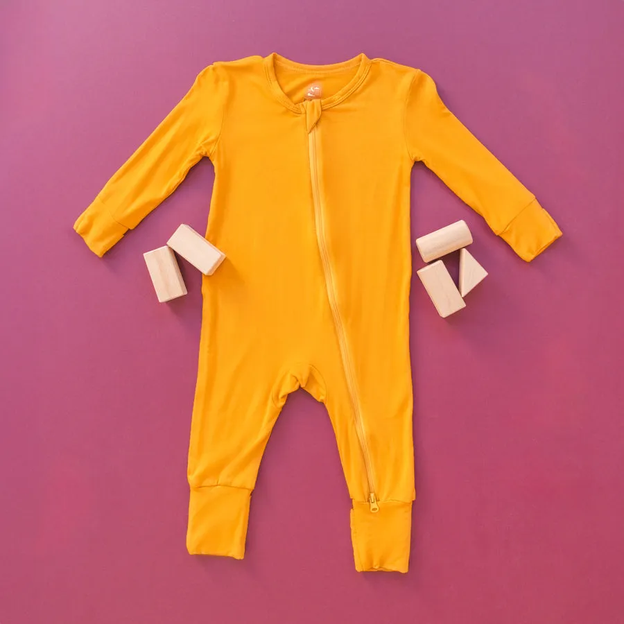 Mustard Pajama Romper