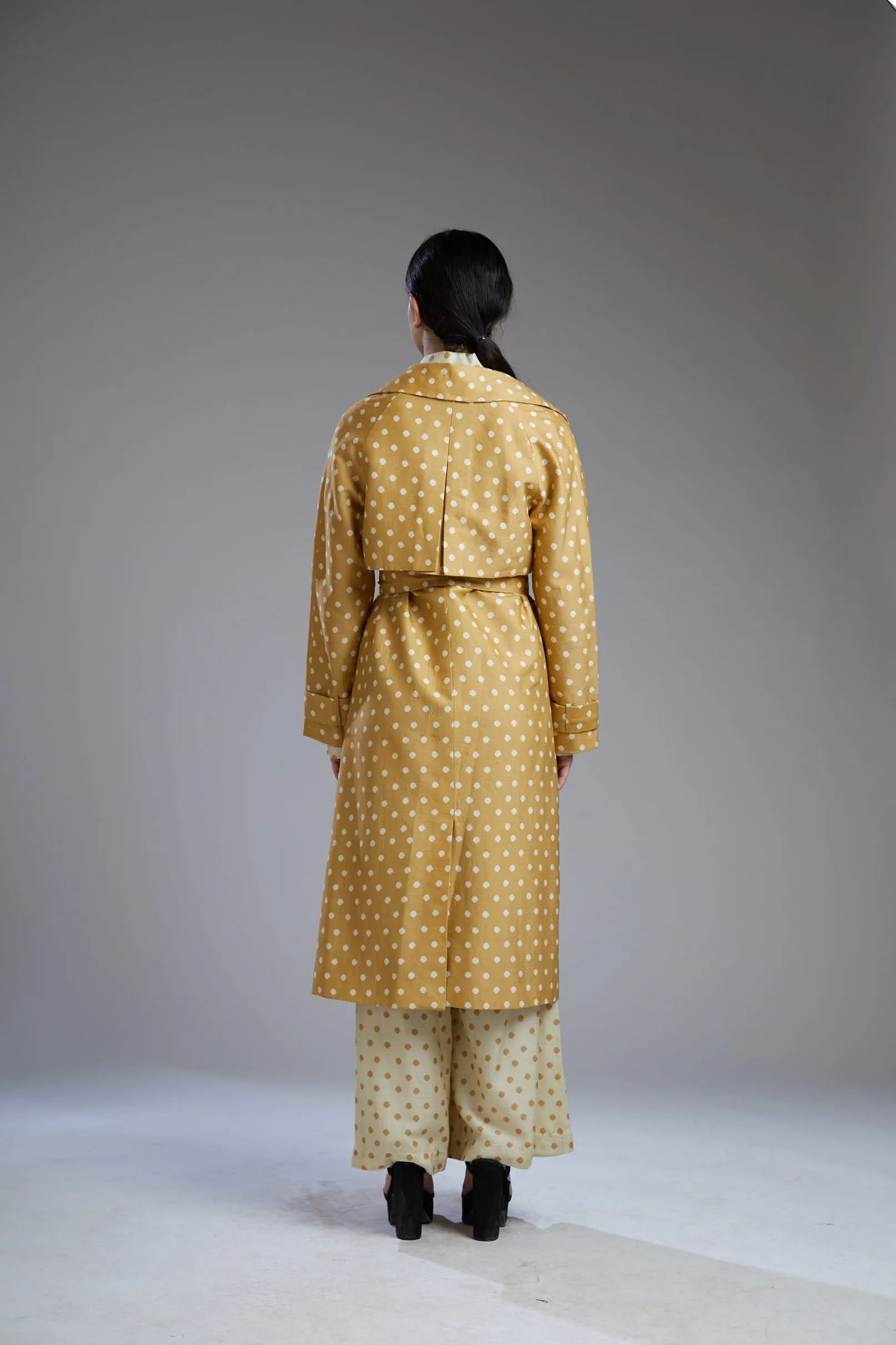Mustard Polka Dot Coat
