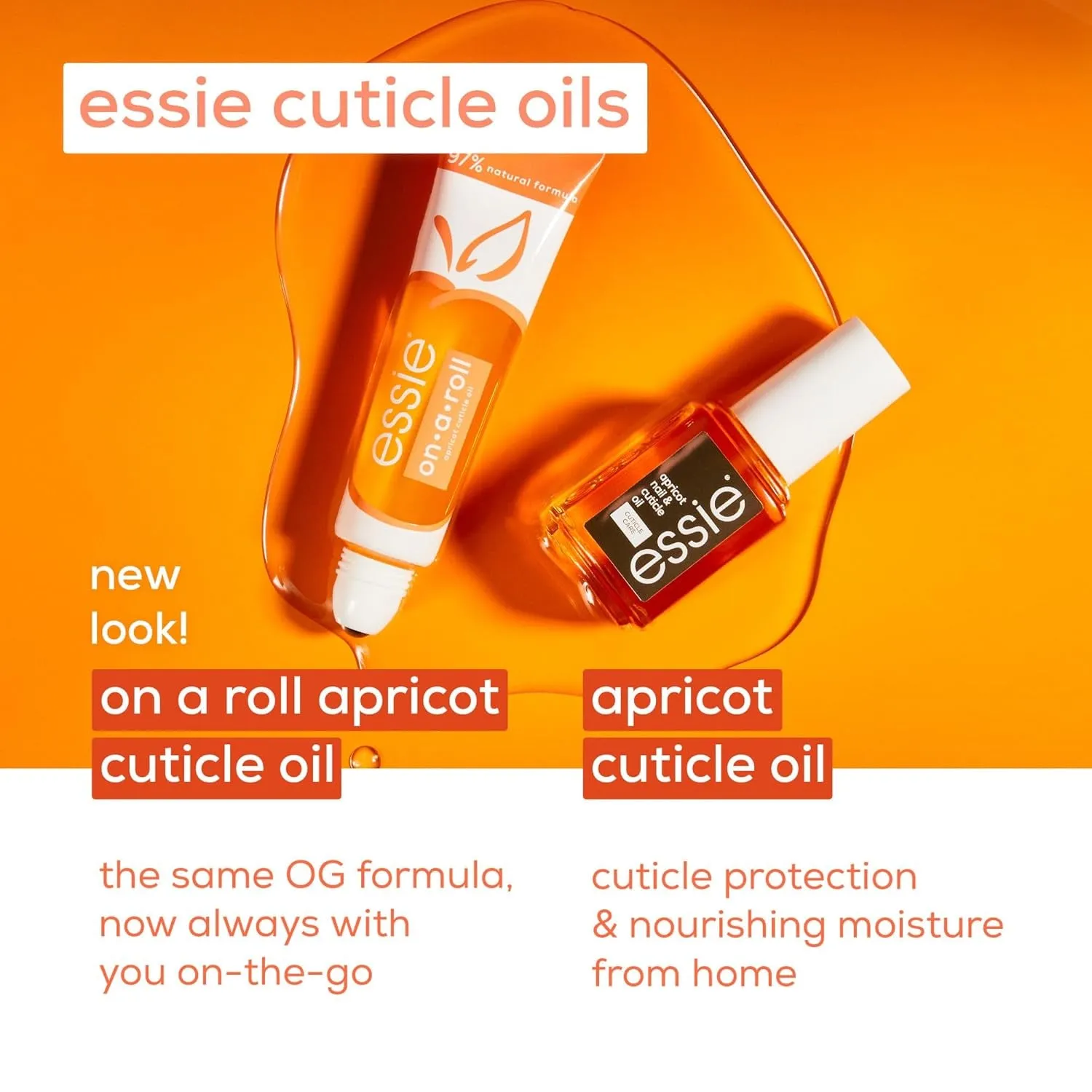 Nail Care, Apricot Cuticle Oil and Nail Treatment, 8-Free Vegan, on a Roll, 0.46 Fl Oz