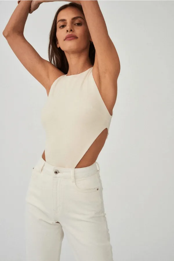Naked Instinct Bodysuit - Cream