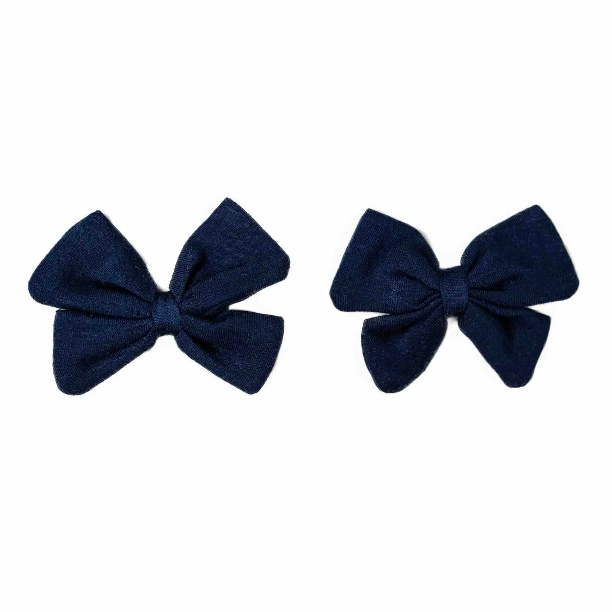 Navy | Baby Bamboo Clip on Bow Set