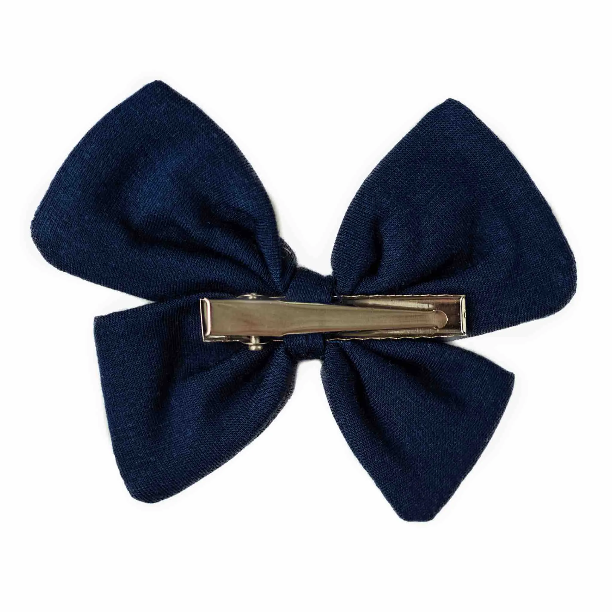 Navy | Toddler Bamboo Clip on Bow