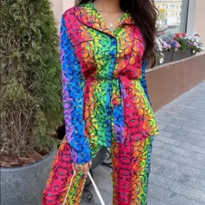 New Inventory 🔥Butterfly Print Button Long Sleeve Pajama Set🔥