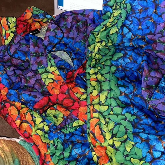 New Inventory 🔥Butterfly Print Button Long Sleeve Pajama Set🔥