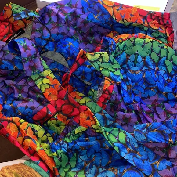 New Inventory 🔥Butterfly Print Button Long Sleeve Pajama Set🔥