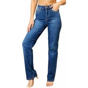 NEW JUDY BLUE high rise button fly dad jeans in medium wash