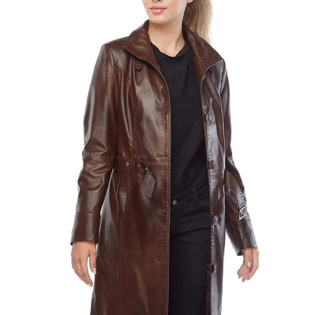 New Look Long Buttoned Women Trench Coat