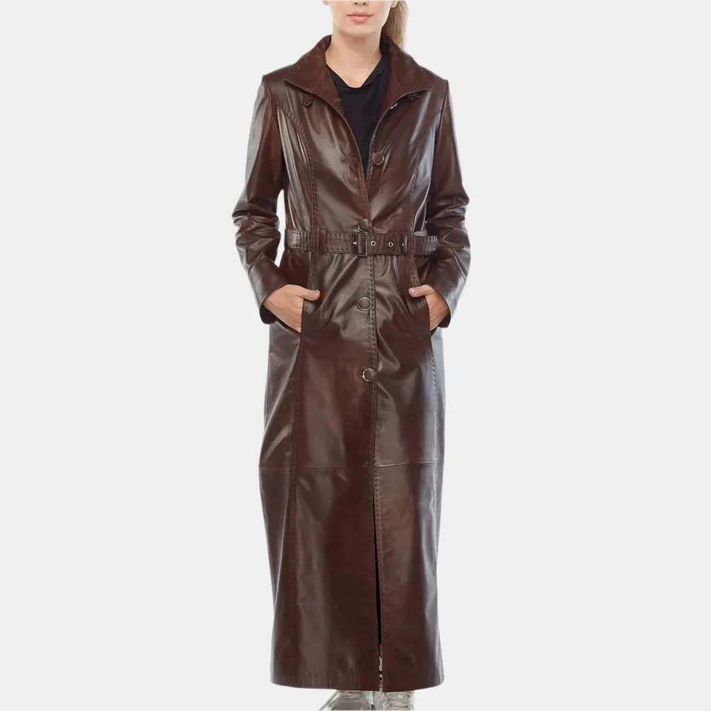 New Look Long Buttoned Women Trench Coat