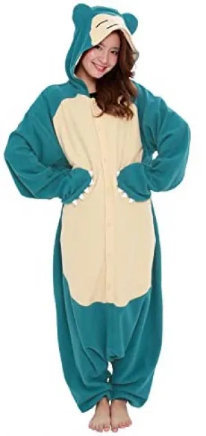 New SAZAC Fleece Pokemon Kabigon Snorlax Kigurumi Onesie Oversized Adult Sz S Retails $75 