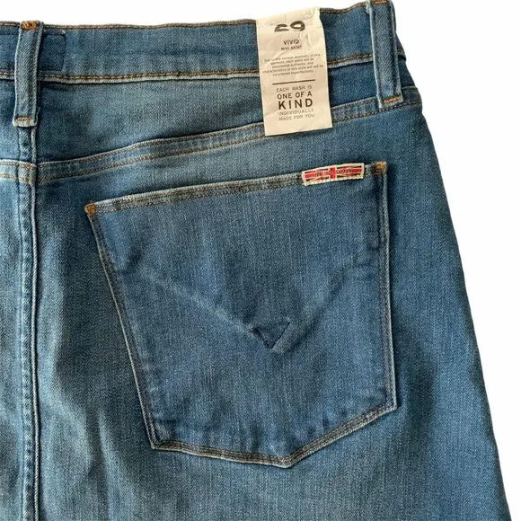 NWT Hudson Jeans Vivid Denim Mini Skirt Size 29
