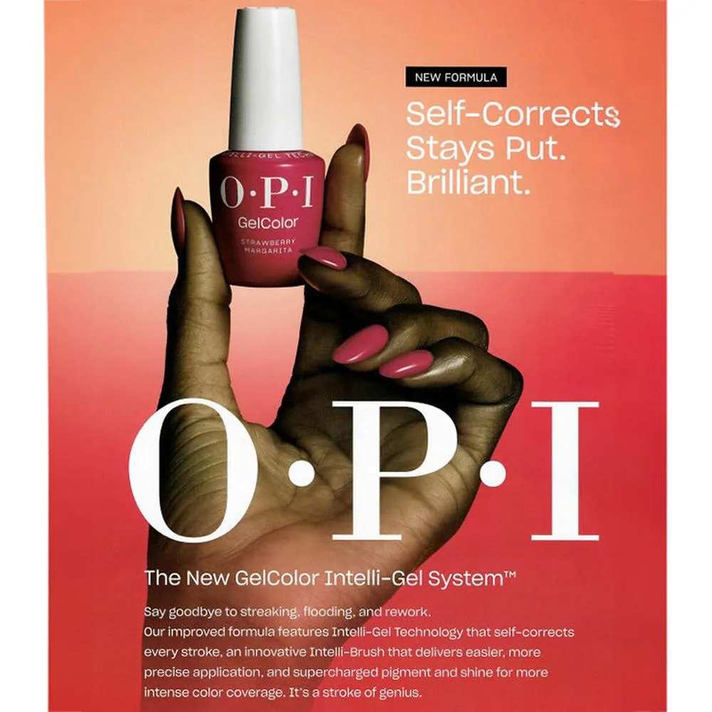 OPI GelColor Gel Nail Polish - Stay Out All Bright (Creme) with OPI Intelli-Gel Technology™ / 0.5 oz.