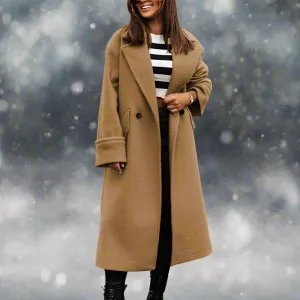 Oversized Reversible Wool Coat for Women - Warm Outerwear in Various Colours