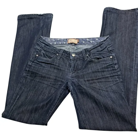 Paige Bel Air Classic Boot Cut Dark Wash Jeans 27