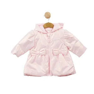 Pale Pink Silky Frills and Bow Coat