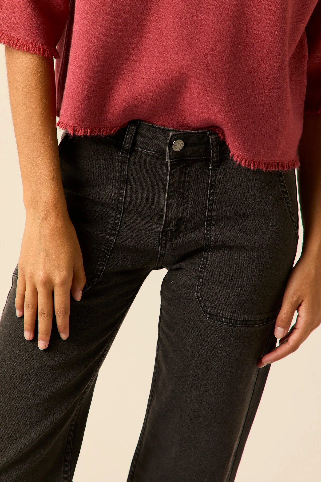 Pantalón bolsillos delanteros negro