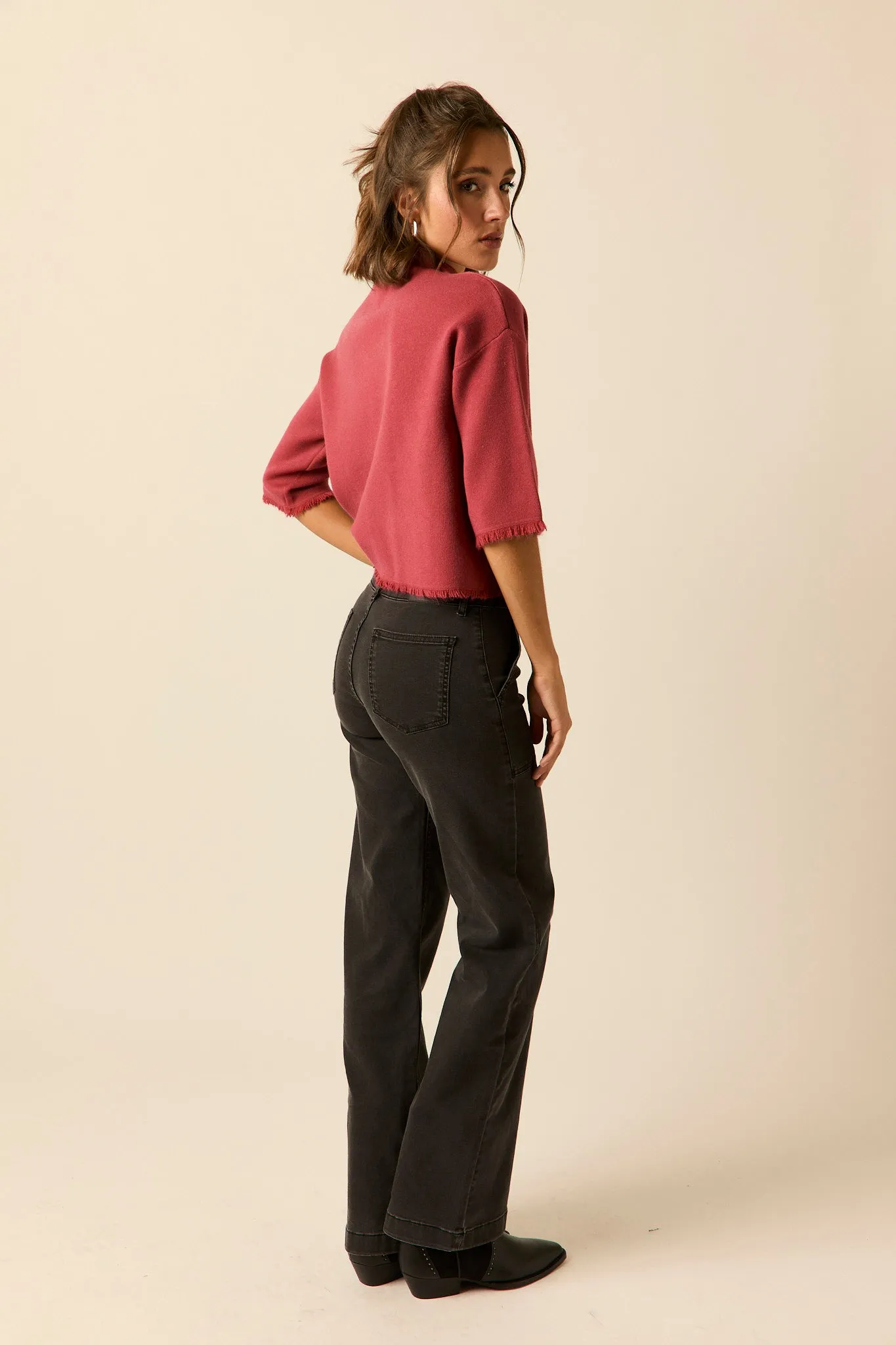 Pantalón bolsillos delanteros negro