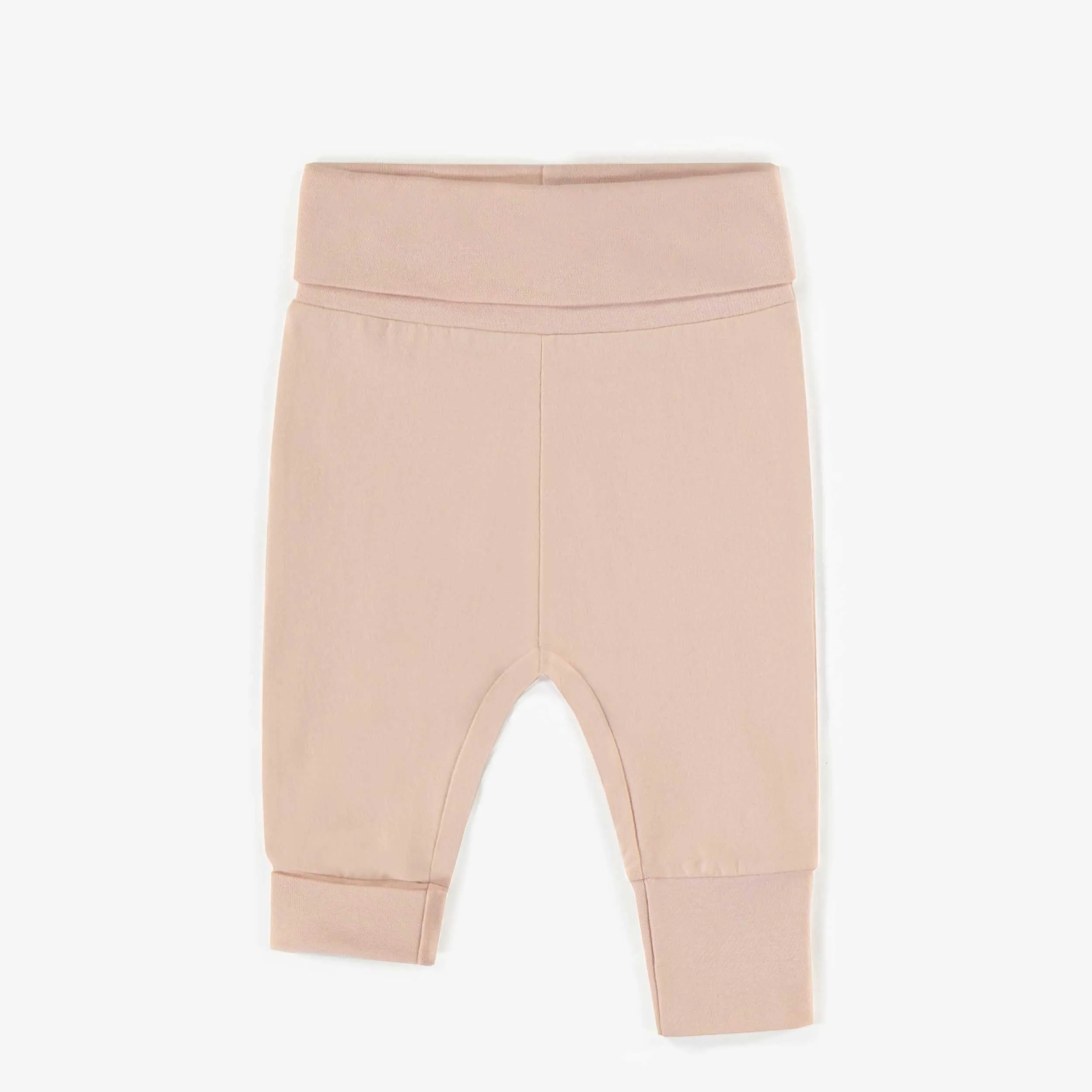 Pantalon évolutif rose en jersey extensible, bébé || Pink evolutive pants in stretch jersey, baby