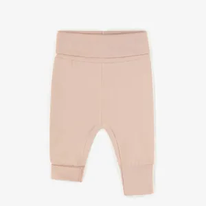 Pantalon évolutif rose en jersey extensible, bébé || Pink evolutive pants in stretch jersey, baby