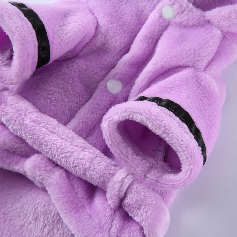 Pet Pajama Bathrobe With Hood, Dog Bath Towel for Puppy Small Dogs Cats