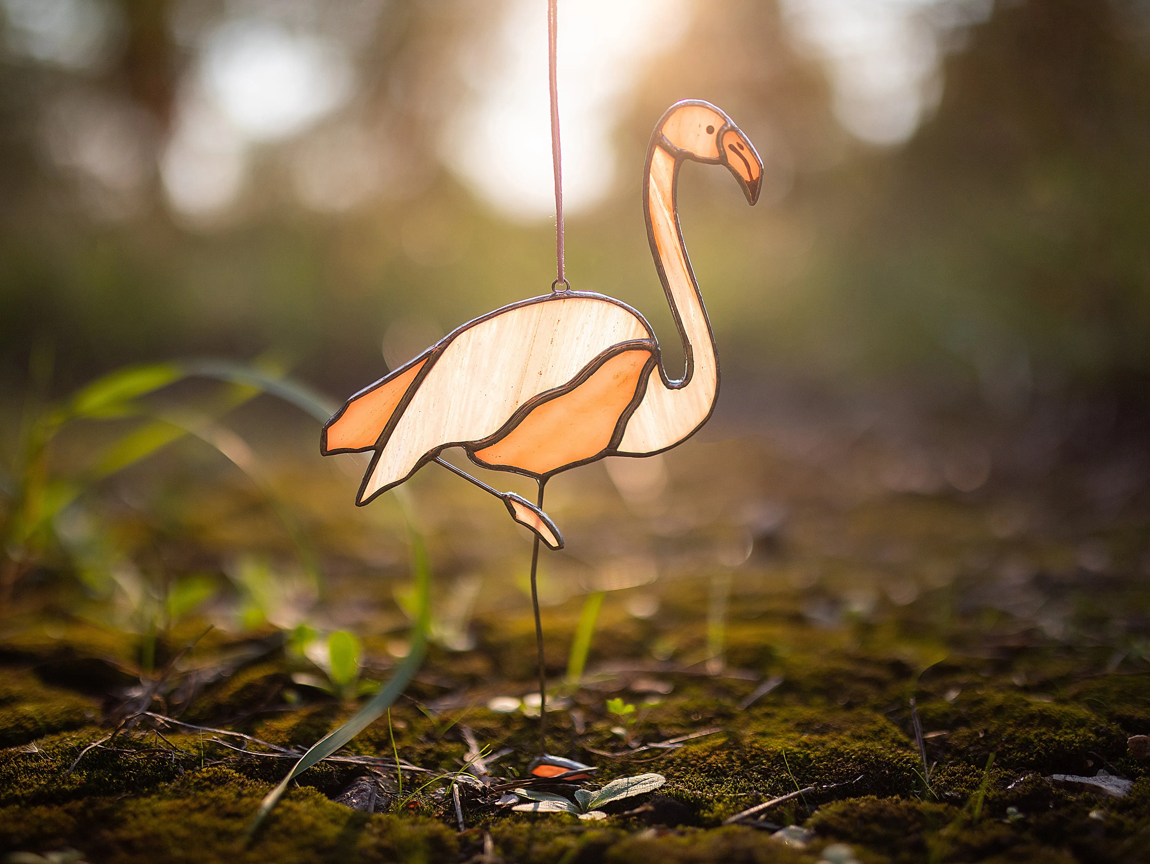 Pink Flamingo Suncatcher