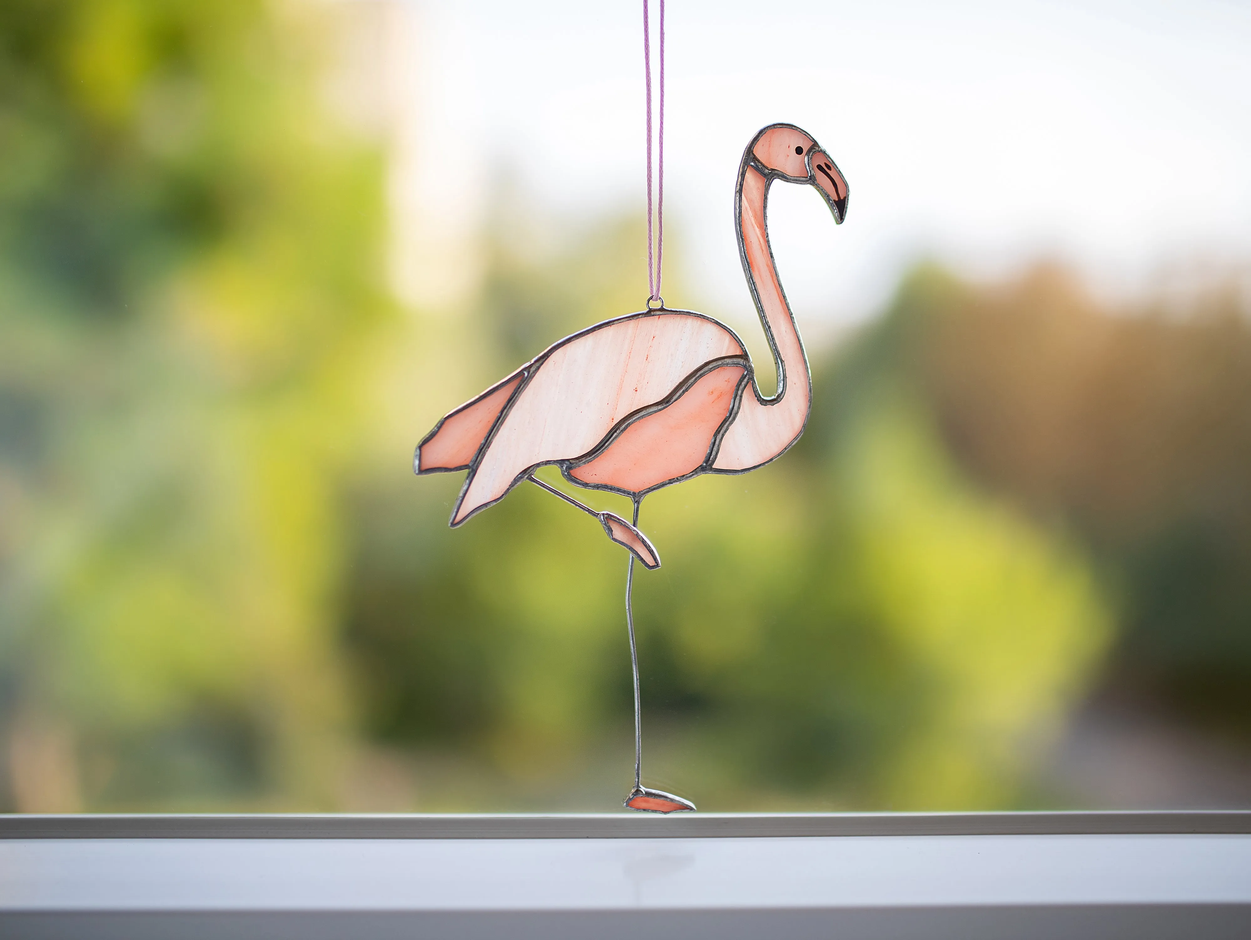 Pink Flamingo Suncatcher