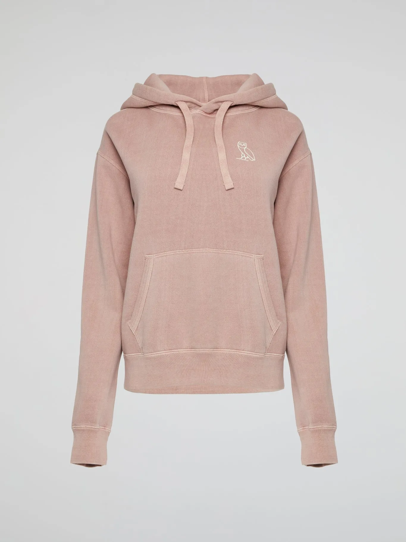 Pink Garment Dye Crop Top Hoodie