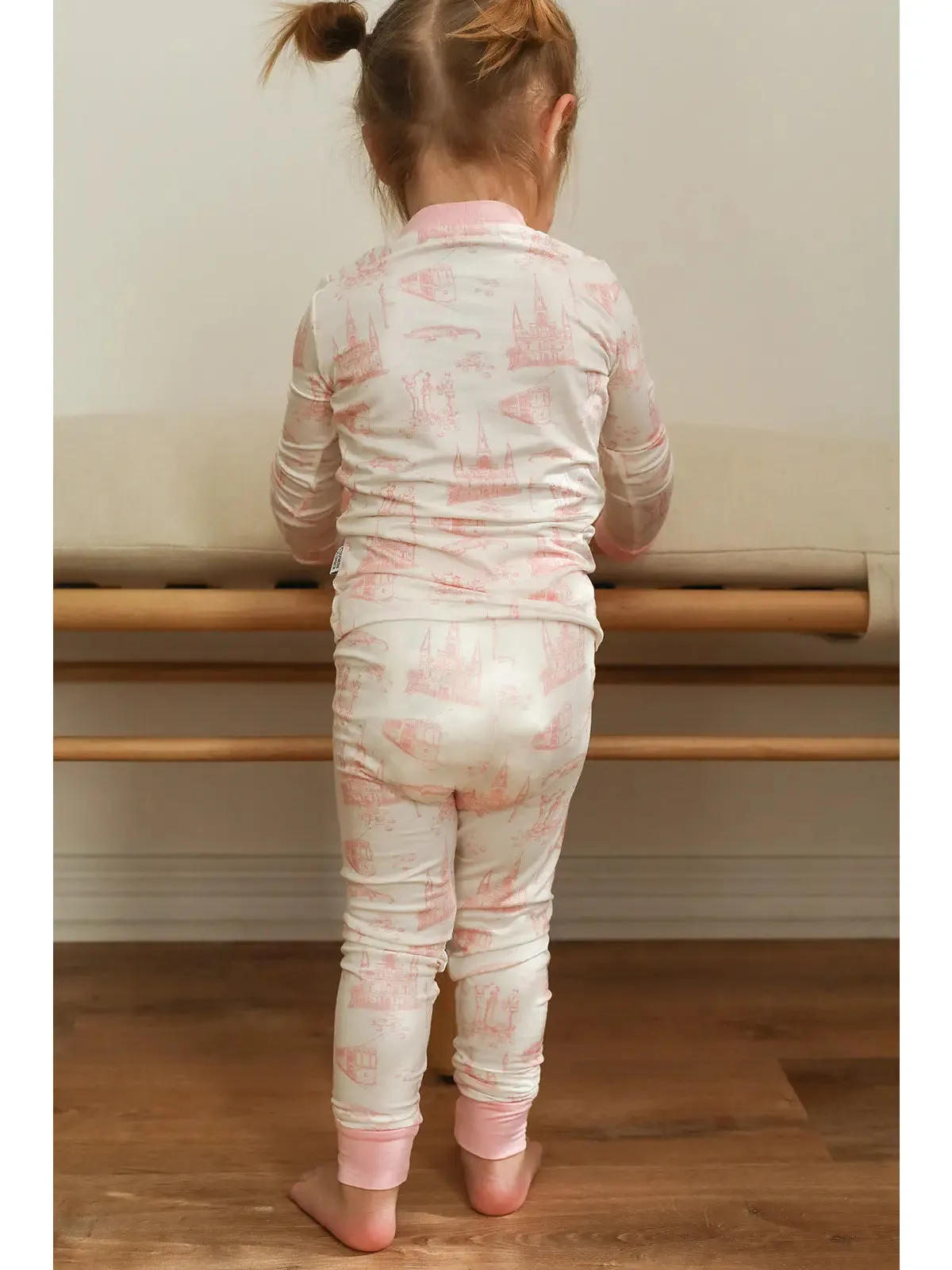 Pink Toile 2 Piece Bamboo Pajama Set