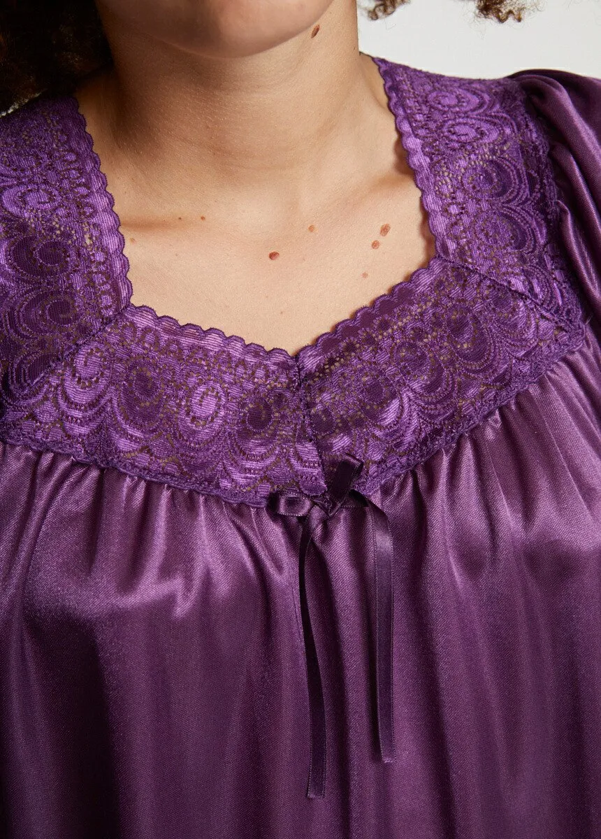 Plain short-sleeved pajamas in flowing knit