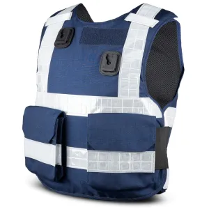 PPSS Overt Stab Resistant Vest (Cover Panel) Navy Blue with Reflective Tape