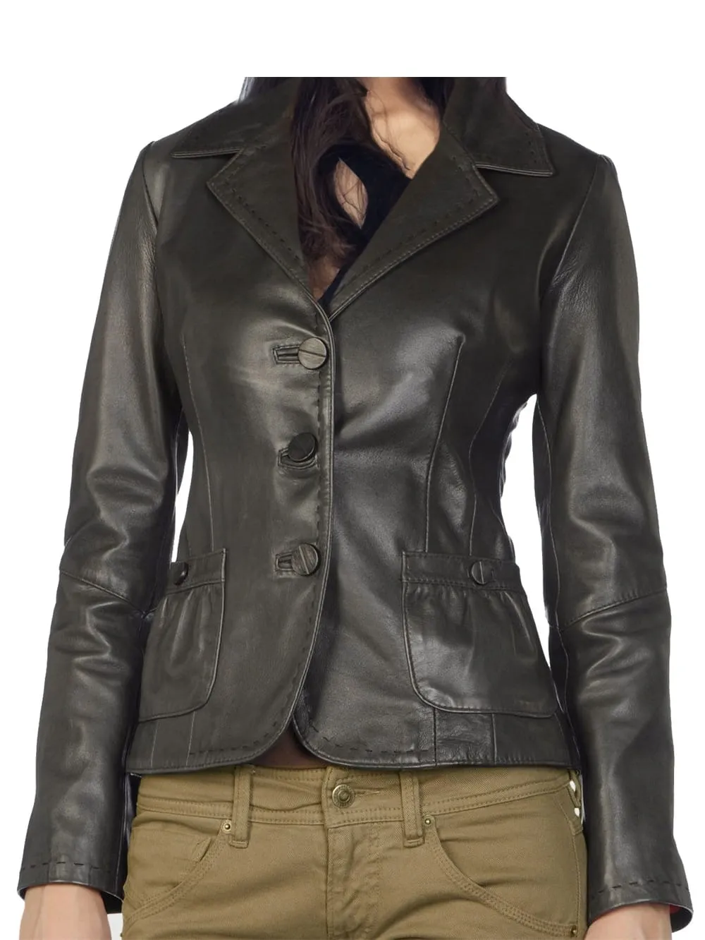 Precision Fit Professional Leather Jacket for Women