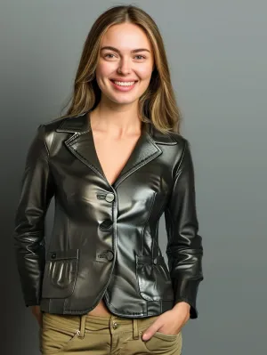 Precision Fit Professional Leather Jacket for Women