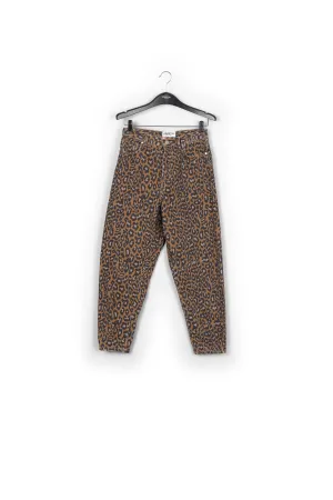 Print high waist denim