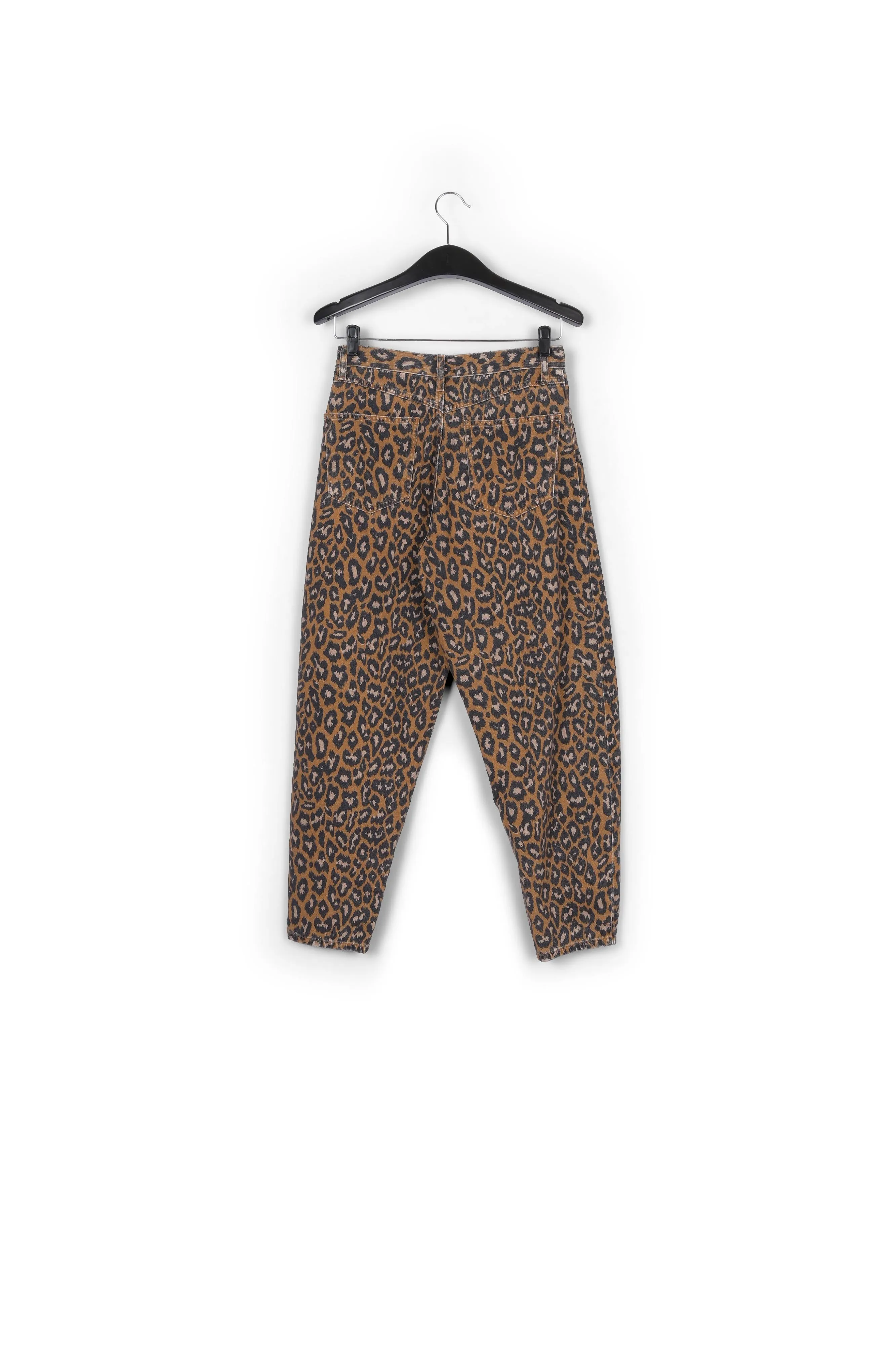 Print high waist denim