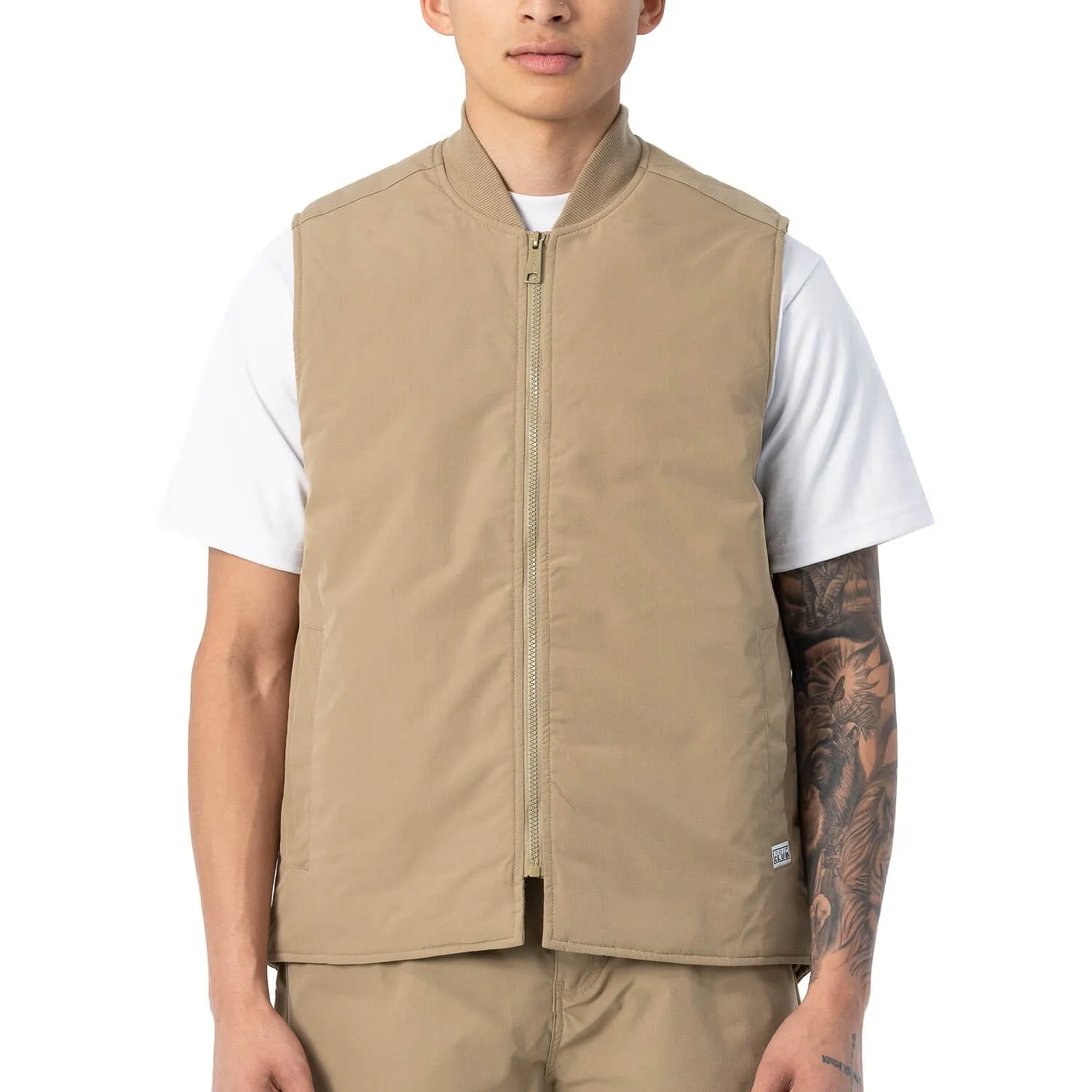 Pro Club Men's Heavyweight Work Vest - Khaki
