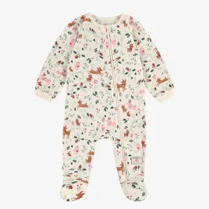 Pyjama des fêtes crème en jersey à motifs de rennes, bébé
