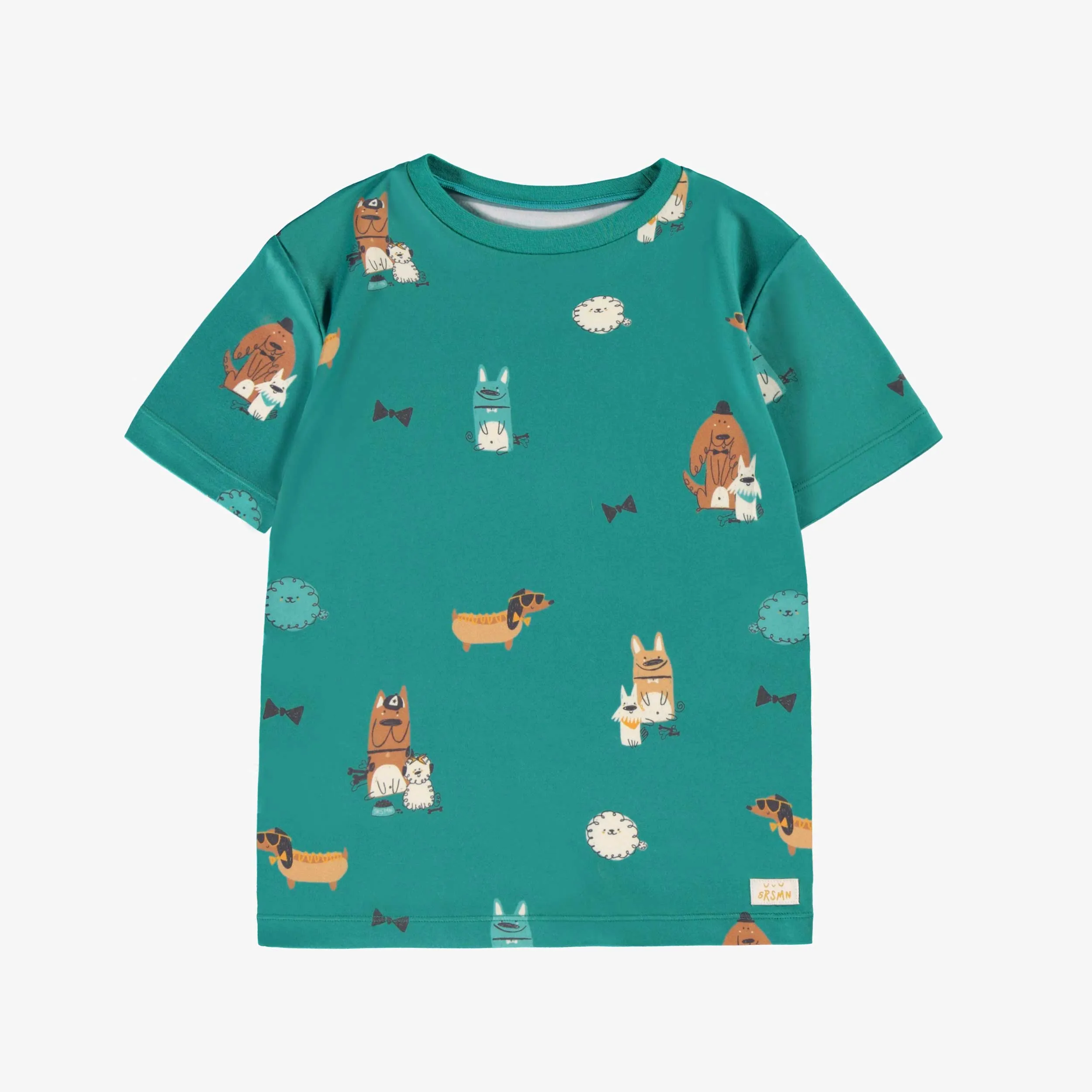 Pyjama deux pièces turquoise à motifs, enfant  || Two-piece turquoise pajamas with all over print, child