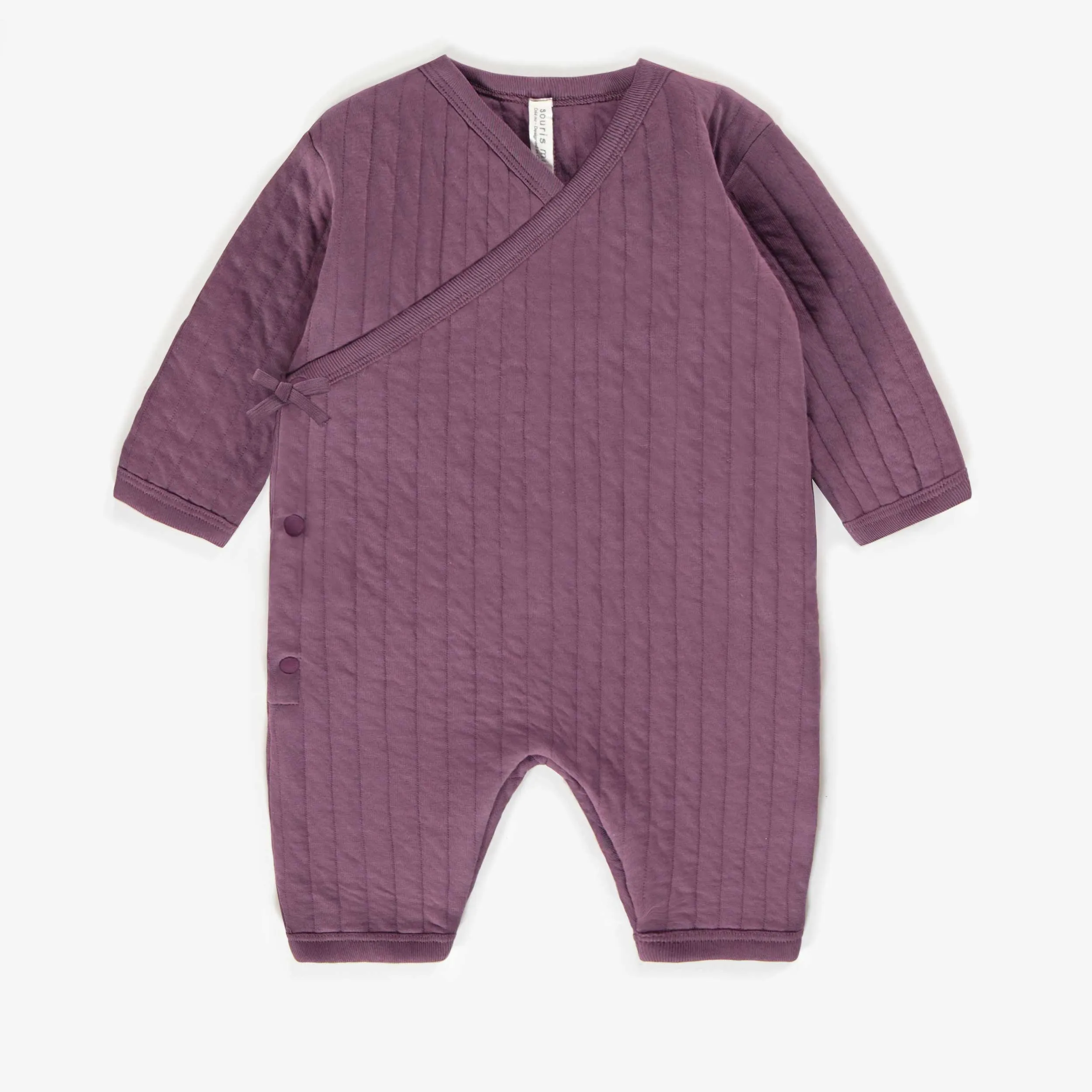 Pyjama une-pièce en jersey matelassé, naissance  || One-piece pajamas in quilted fabric, newborn