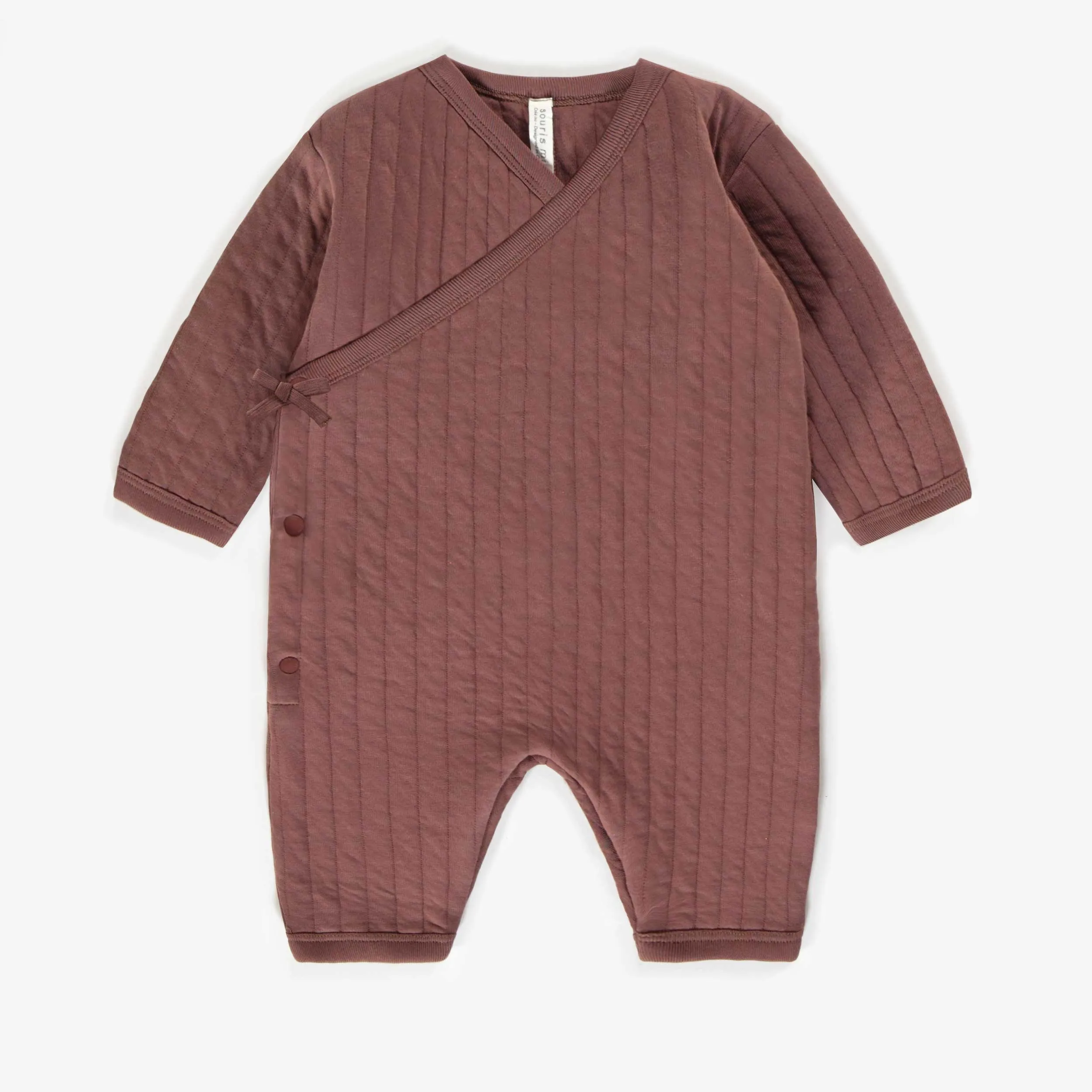 Pyjama une-pièce en jersey matelassé, naissance  || One-piece pajamas in quilted fabric, newborn