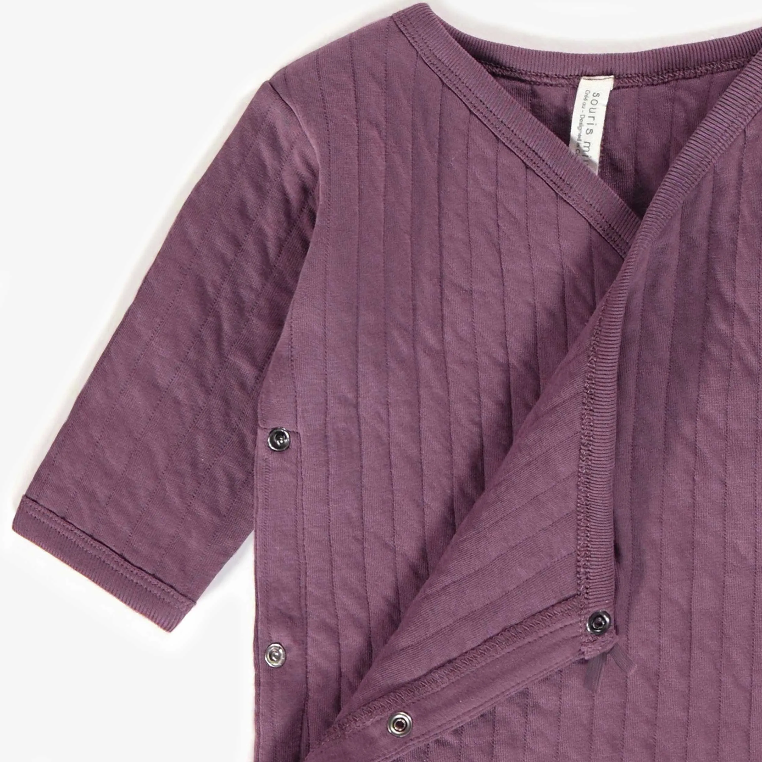 Pyjama une-pièce en jersey matelassé, naissance  || One-piece pajamas in quilted fabric, newborn
