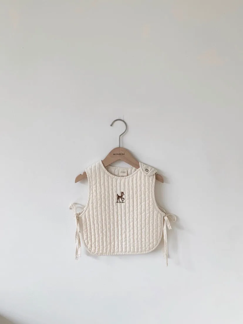 Quilted Vest with embroidery