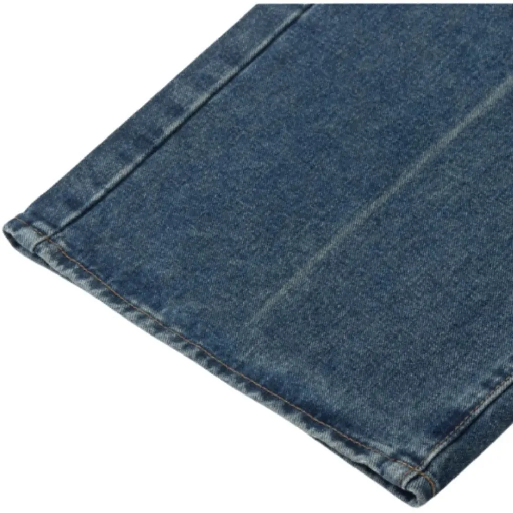 "Solid Color Distressed Baggy" Jeans