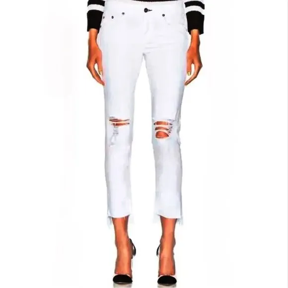 Rag &amp; Bone Dre Capri in White