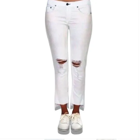 Rag &amp; Bone Dre Capri in White