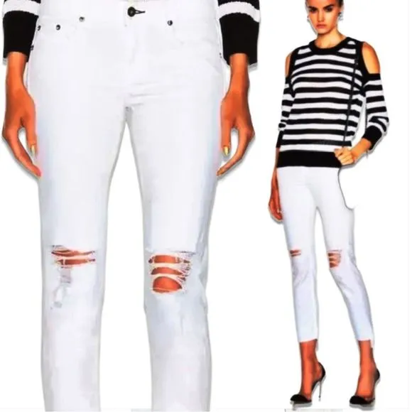 Rag &amp; Bone Dre Capri in White