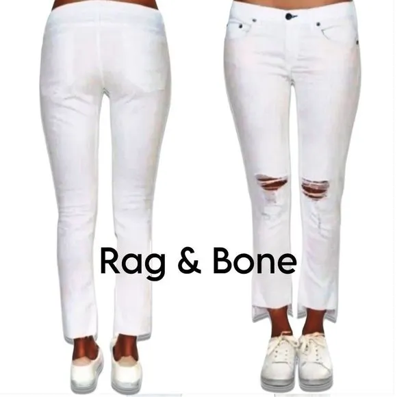 Rag &amp; Bone Dre Capri in White