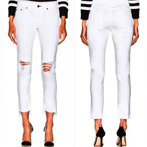 Rag &amp; Bone Dre Capri in White