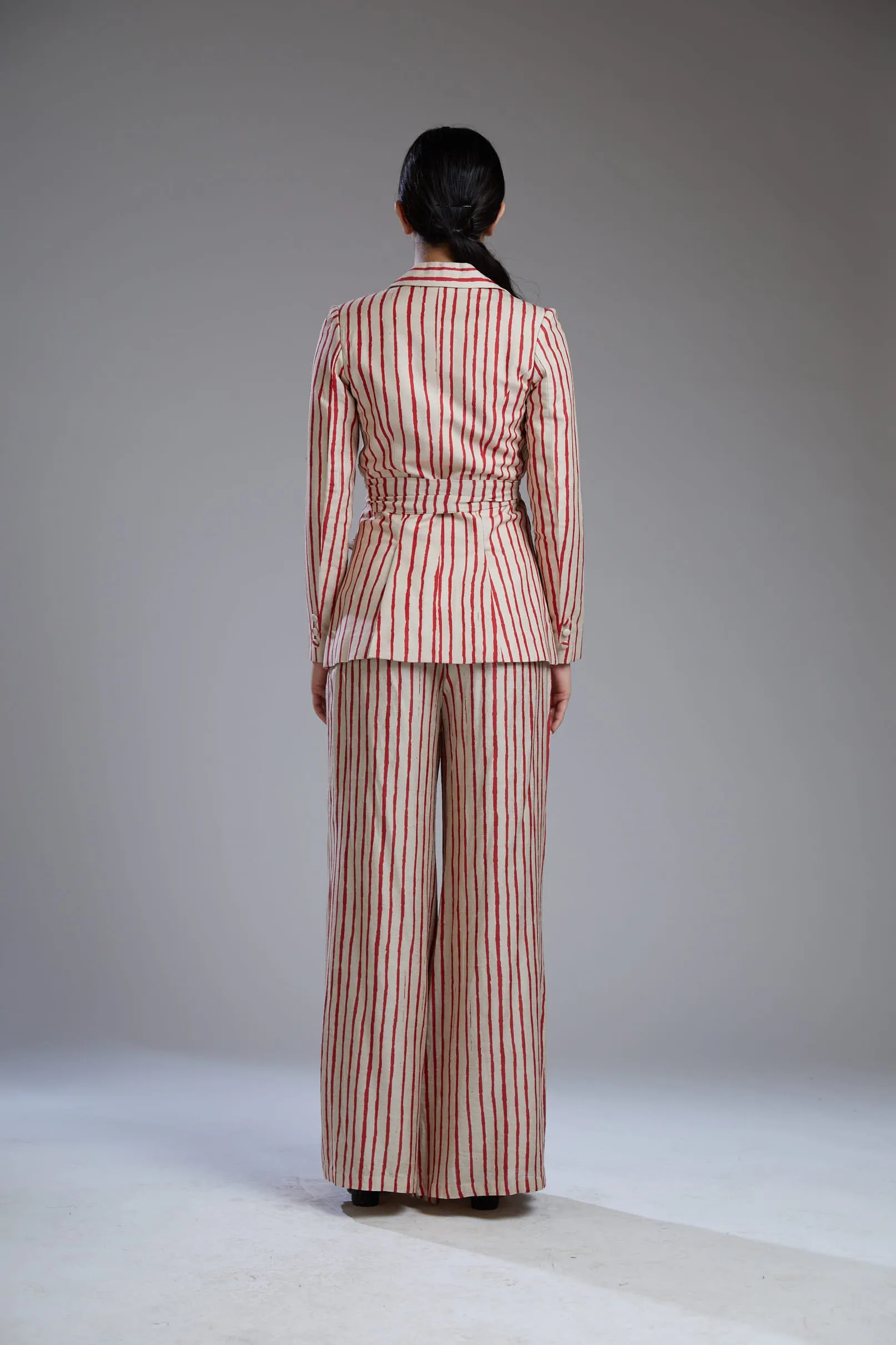 Red & White Striped Coat