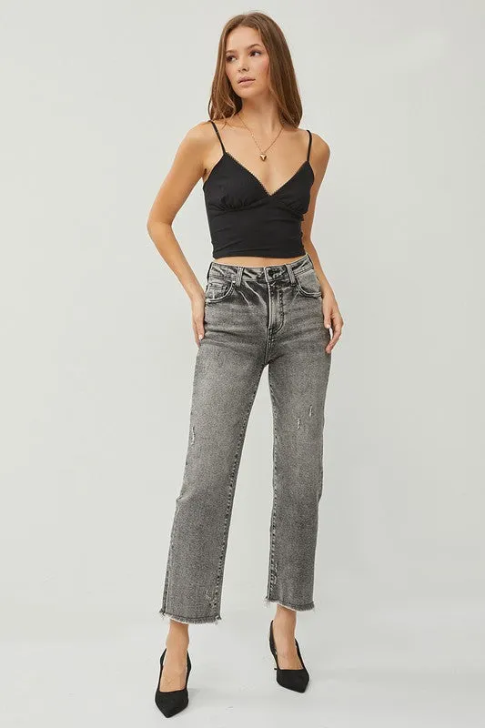 RISEN Dollie High Rise Straight Jeans