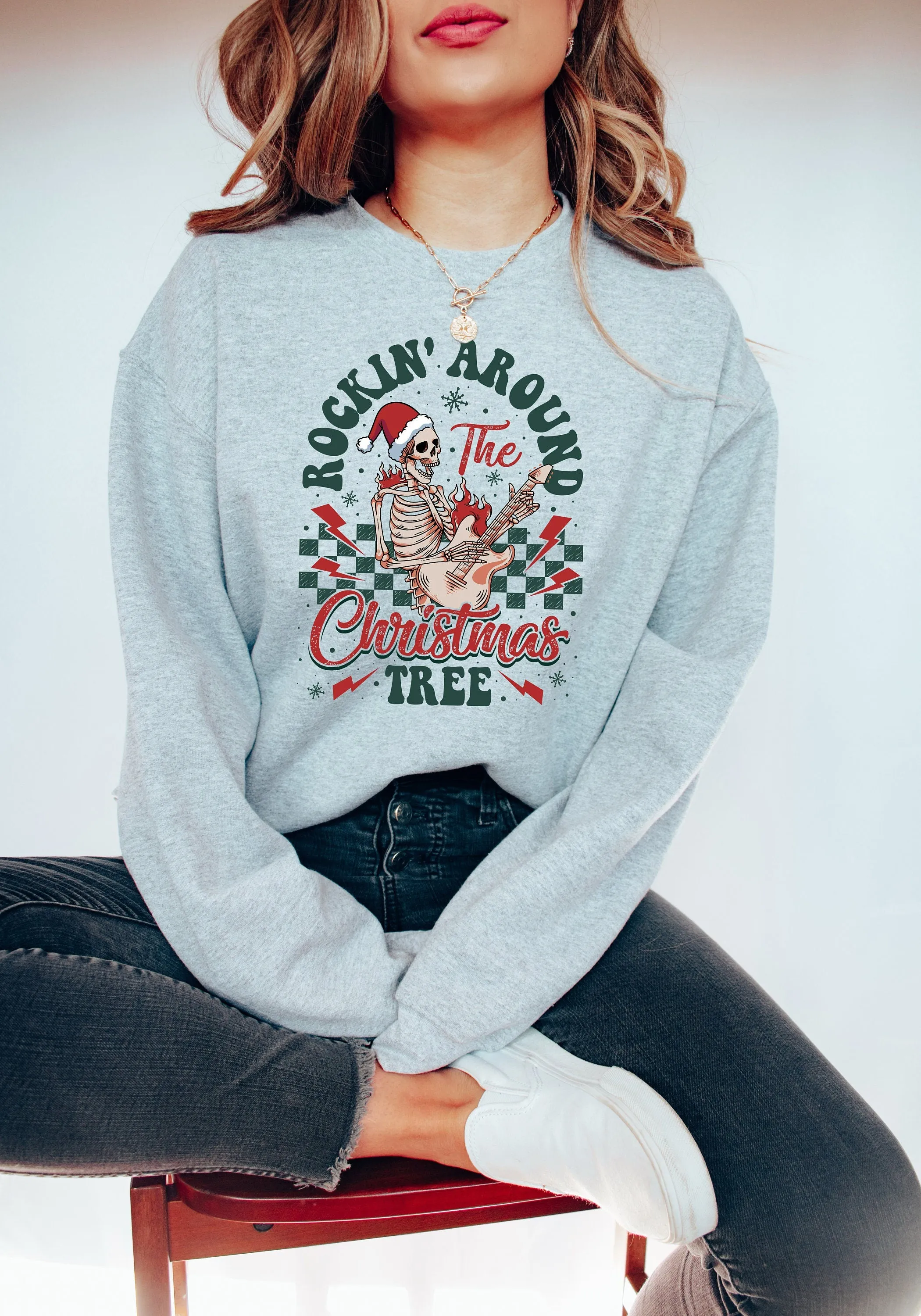 Rockin' Around The Christmas Tree Womens Sweatshirt
