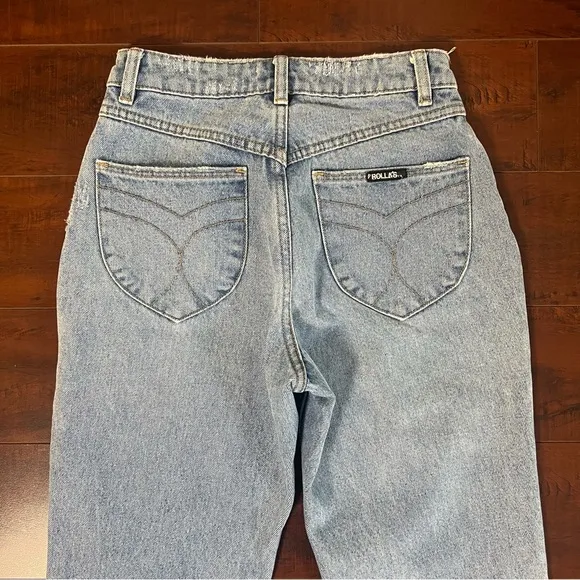 ROLLA’S Denim Classic Straight In 90s Blue High Rise Regular Fit Jeans Size 24